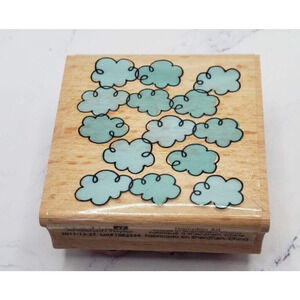 Hampton Art Studio G Lynette Anderson Taylor Fluffy Clouds Rubber Stamp